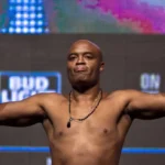 Anderson Silva poses during Friday’s UFC 200 weigh-ins.