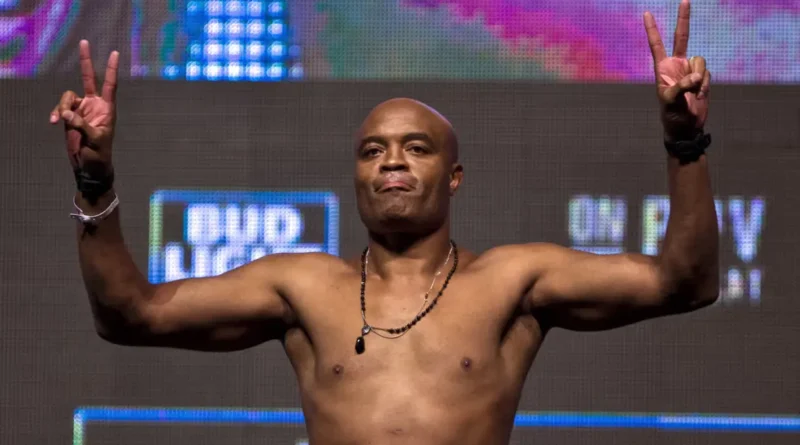 Anderson Silva poses during Friday’s UFC 200 weigh-ins.