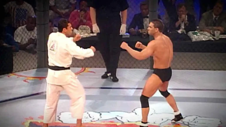 Shamrock vs Gracie UFC 5 Superfight rematch after their UFC 1 classic.