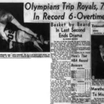 On January 6th, 1951 when the Indianapolis Olympians defeated the Rochester Royals in a six overtime game played at Edgerton Park Arena.