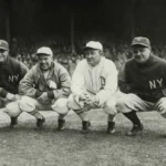 Gehrig, Speaker, Cobb, Ruth sitting together