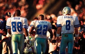 Irvin, Smith and Aikman from the Dallas Cowboys.