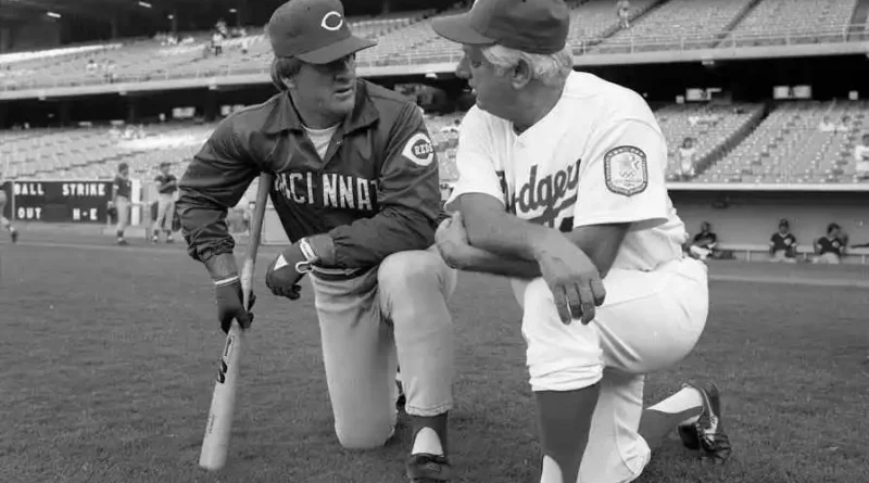 Pete Rose and Tommy Lasorda