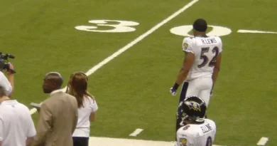 Ray Lewis at Ford Field, Detroit.