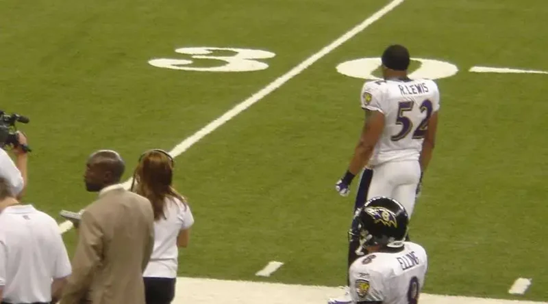 Ray Lewis at Ford Field, Detroit.