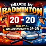 Deuce in Badminton. (This is an AI-generated image.)