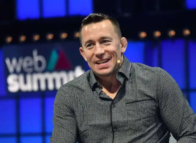 Georges St-Pierre, UFC Legend on Centre Stage during day three of Web Summit 2021 at the Altice Arena in Lisbon, Portugal.
