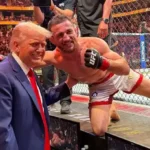 Donald Trump and Merab Dvalishvili at UFC 316.