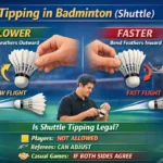 Tipping in Badminton (Shuttle). (This is an AI-generated image.)